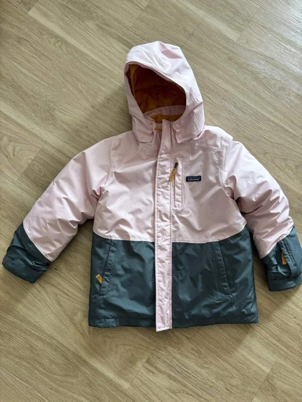 Patagonia Powder Town Insulated Ski Jacket Girls Kids Peaceful Pink Size Medium - Picture 4 of 8